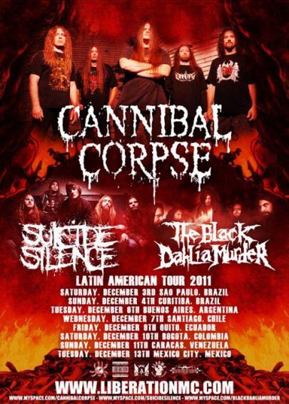 Suicide Silence South American Tour 2011