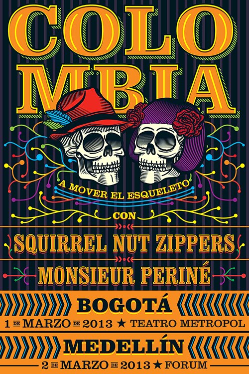 Squirrel Nut Zippers + Monsieur Periné / Bogota – Teatro Metropol e Itagüí – Forum