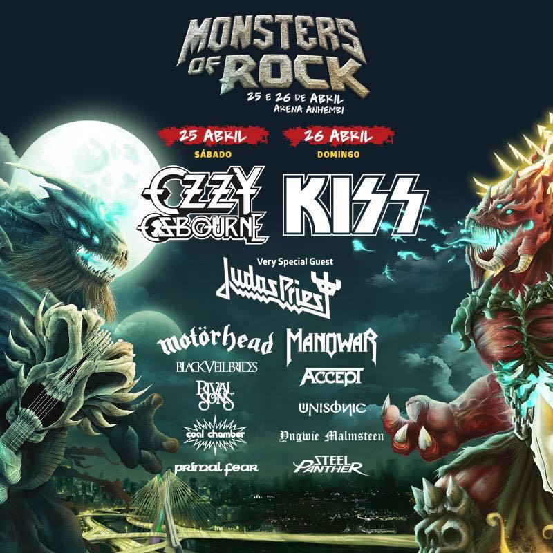 MONSTERS OF ROCK 2015 (Brasil): Ozzy Osbourne y Kiss