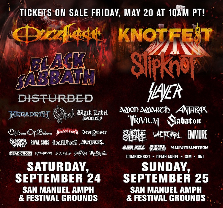 OZZFEST meets KNOTFEST todos los horarios en linea