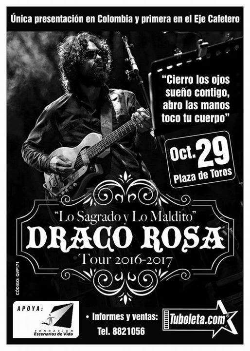 ROBI DRACO ROSA en Colombia 2016, Oct 29 en la Plaza de Toros de Manizales