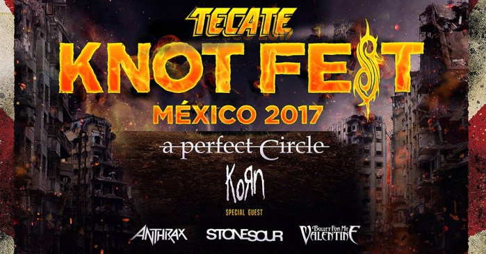 KNOTFEST MEXICO 2017 cartel de bandas