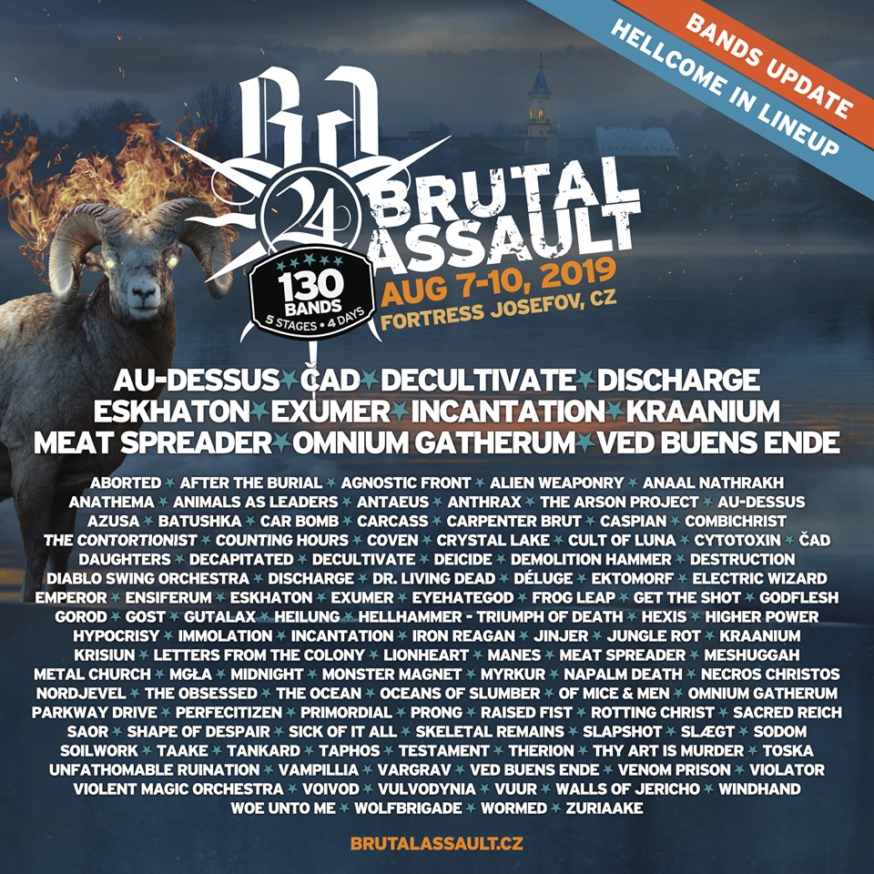 BRUTAL ASSAULT FESTIVAL 2019 nueva oleada de bandas anunciadas