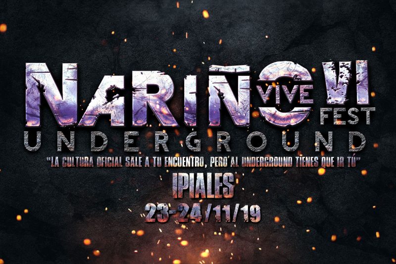 Cartel de bandas Nariño Vive Underground Fest 2019