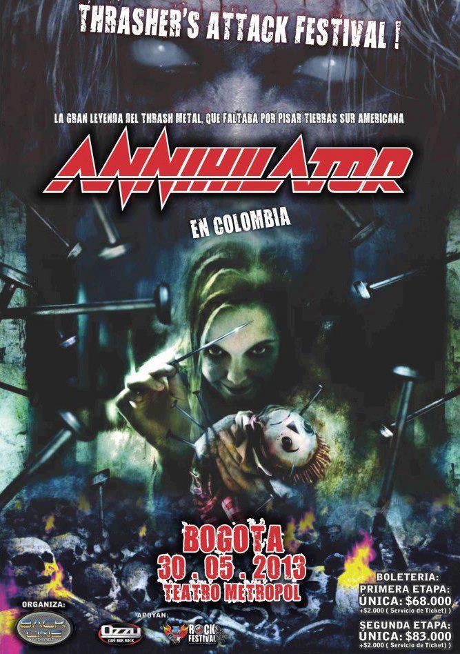 ANNIHILATOR: Sudamerica – Colombia 2013