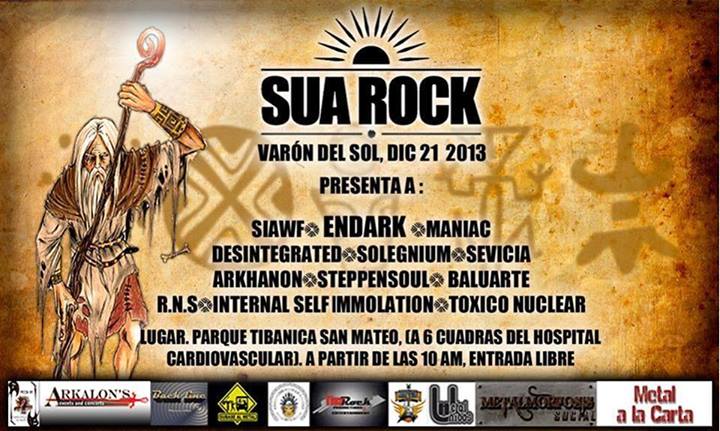 XUA ROCK “VARON DEL SOL 2013” Cartel Final 21 de Diciembre