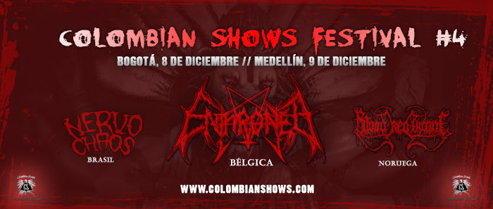 ENTHRONED + BLOOD RED THRONE y NERVOCHAOS Colombia 2014