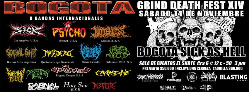 BOGOTA GRIND DEATH FEST XIV: todos los detalles revelados