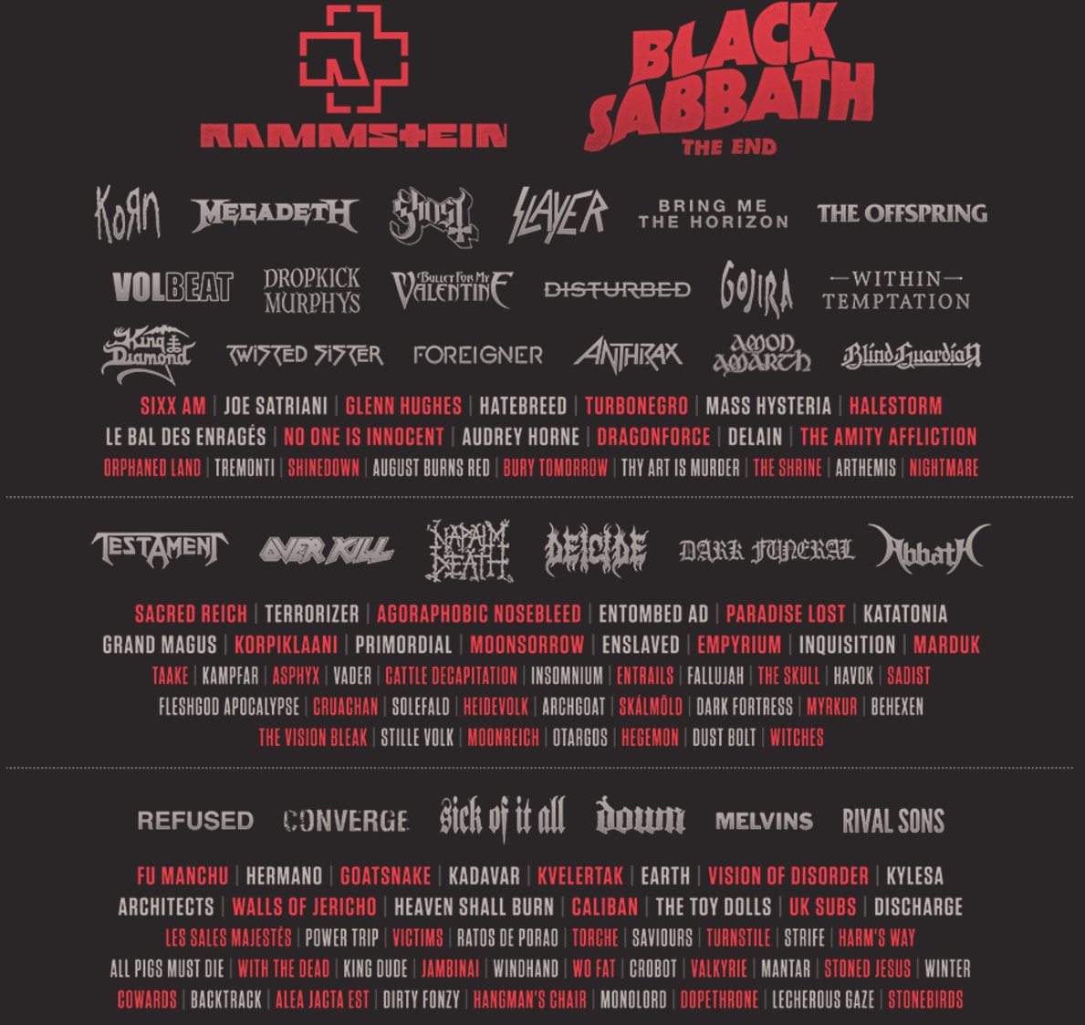 HELLFEST 2016: revelan mas del 80% por de la programación 2016